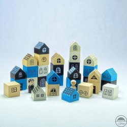 KATY - stavebnice - malované domečky